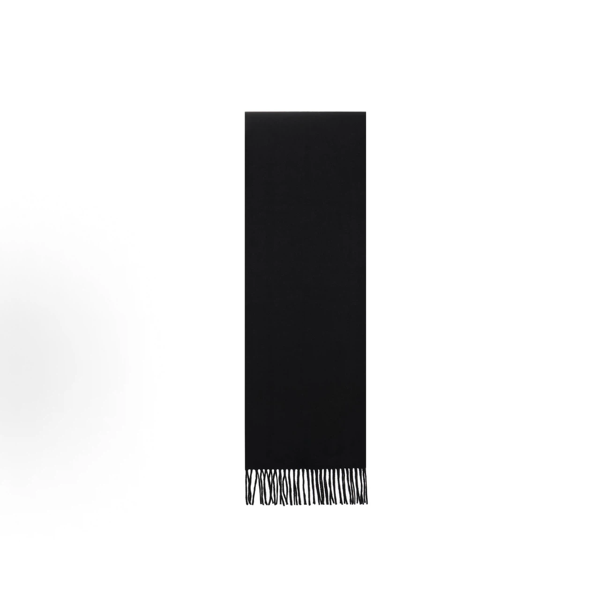 Black Dotted Monogram Reversible Fringed Winter Scarf